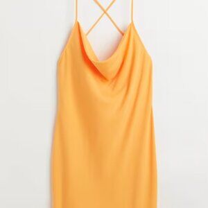 Chic Short Orange Slip Dress